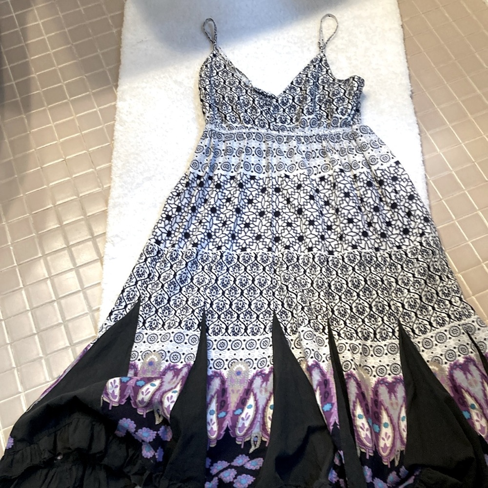 e’She cotton print maxi dress